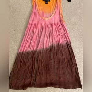INC International Concepts Sleeveless Ombre Tunic  - Orange, Pink, Brown. Medium